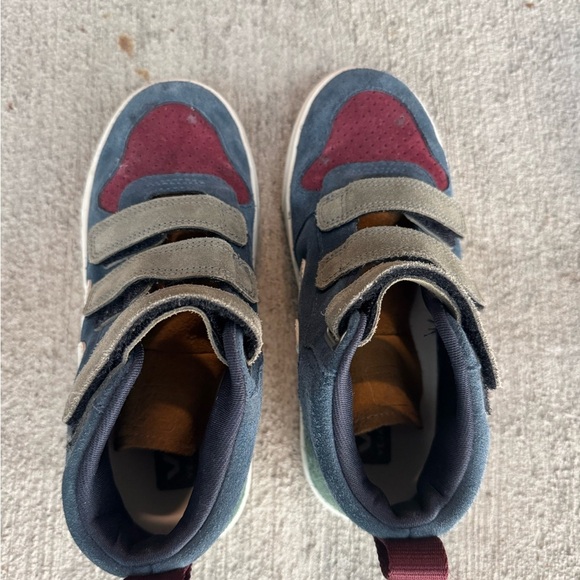 Veja Kids Sneakers - Blue, Green, Burgundy Size 4 - Picture 4 of 6